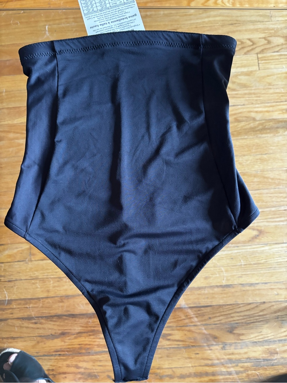 NWT George Hi-Waist Thong Shaper Firm Control Black - Size M